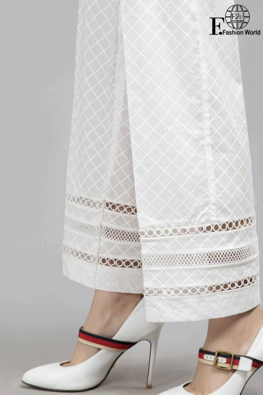 Women White Designer Trouser