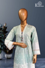 Cotton Silk Embroidery Sky Blue