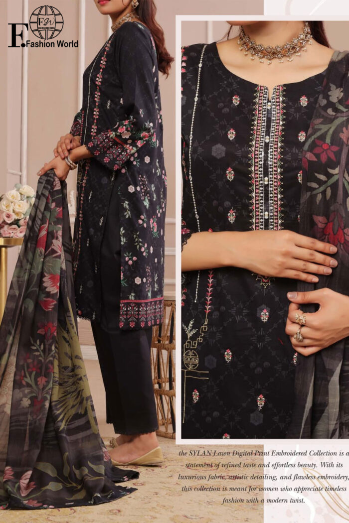 Unstitched 3 Piece Lawn Embroidered Collection