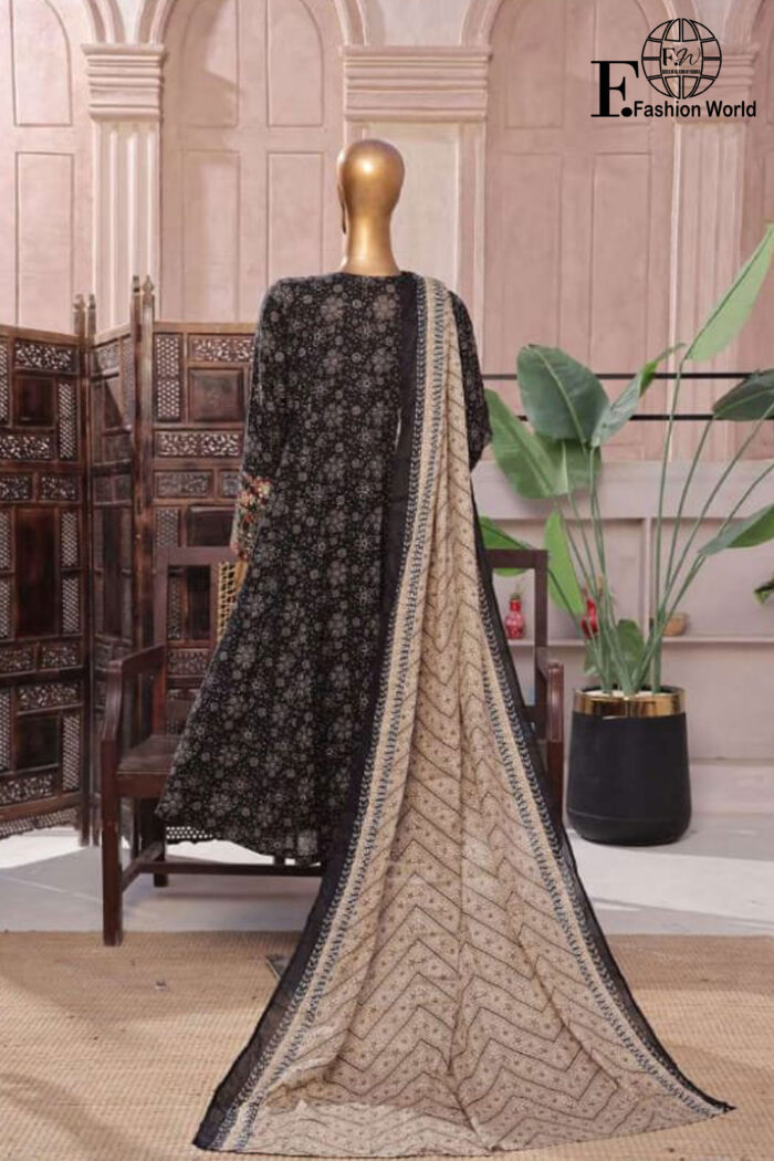 Luxury Embroidered Frock 3 PC