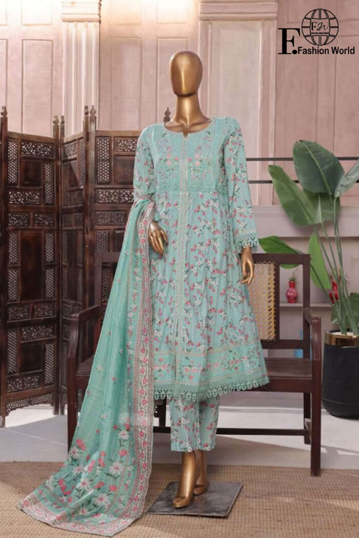 Luxury Embroidered Frock 3 PC