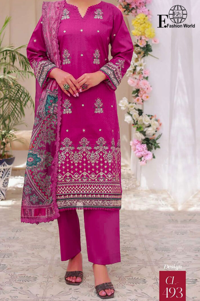 Unstitched 3 Piece Jacquard Luxury Embroidered Collection