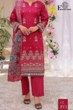 Unstitched 3 Piece Jacquard Luxury Embroidered Collection