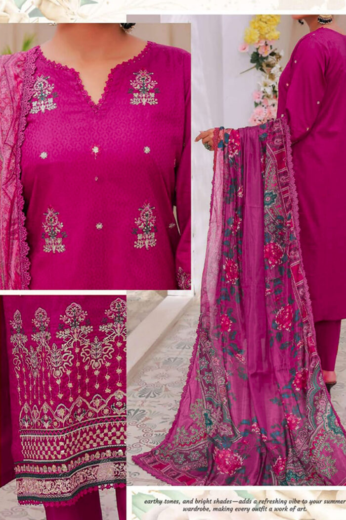 Unstitched 3 Piece Jacquard Luxury Embroidered Collection