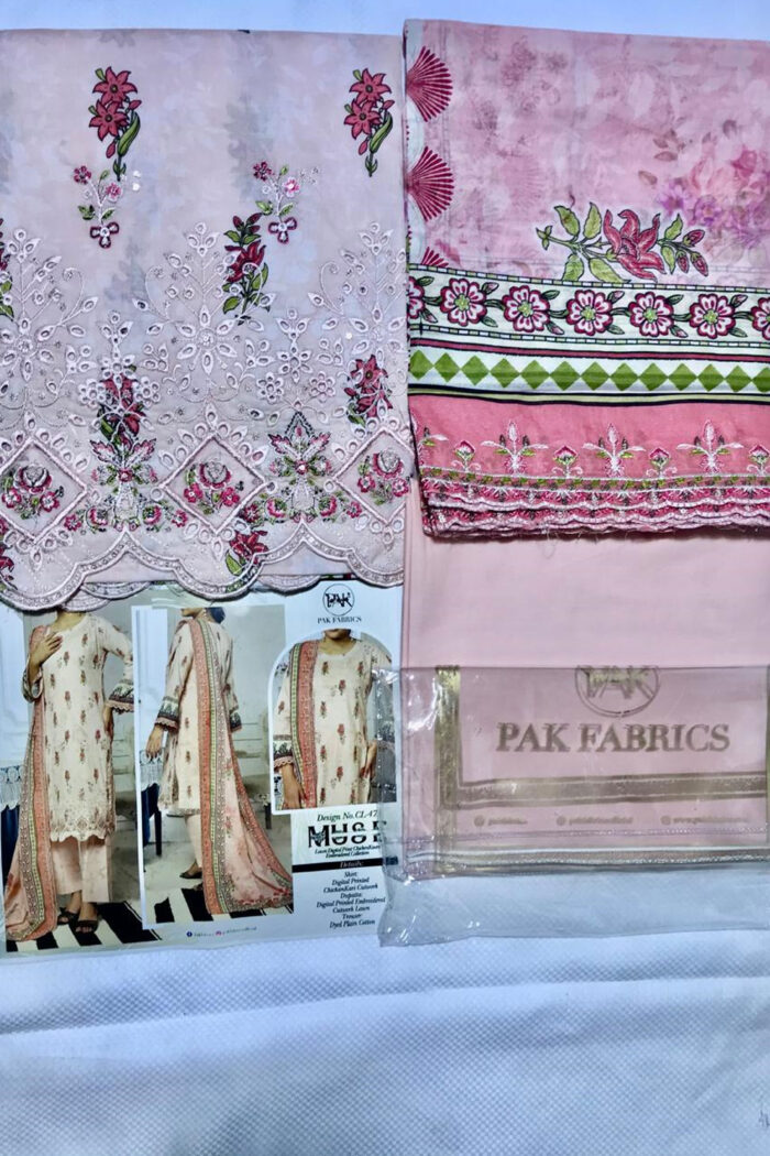 Unstitched 3 Piece Lawn Digital Print Chickenkaari