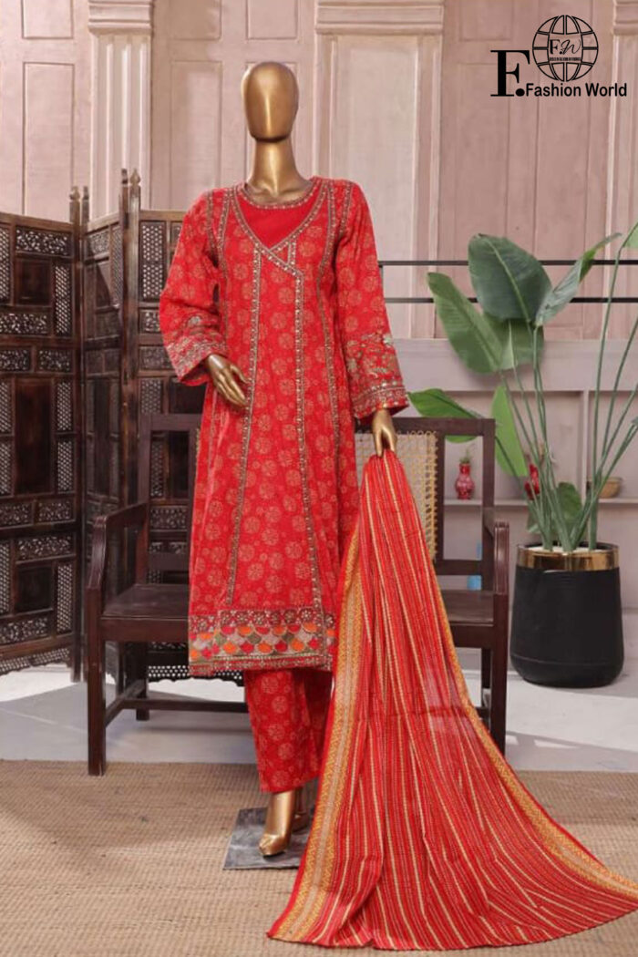 Luxury Embroidered Frock 3 PC
