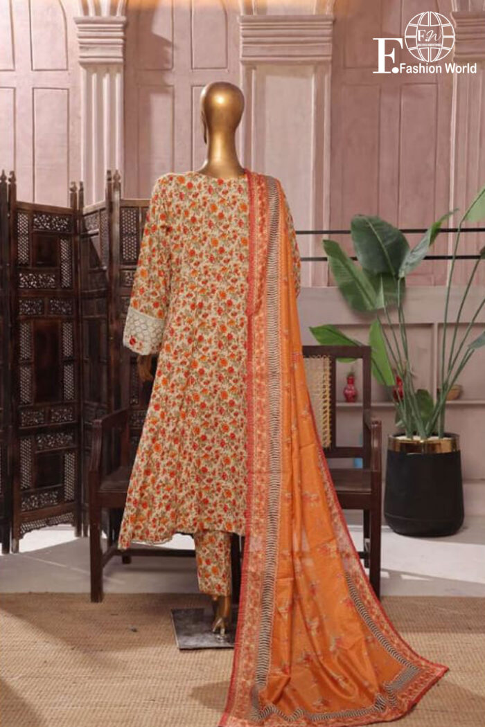 Luxury Embroidered Frock 3 PC