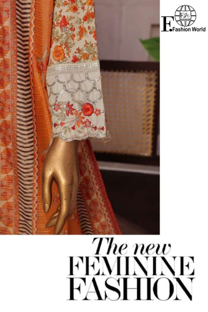 Luxury Embroidered Frock 3 PC