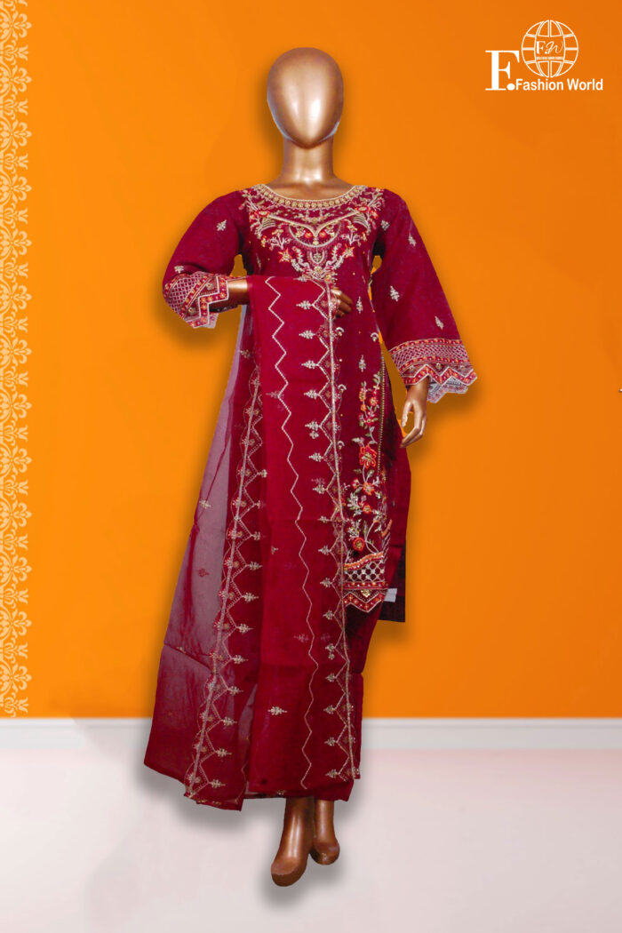 Organza Stitched 3 Piece
