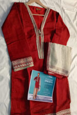 Stitched 2 Piece Shirt And Dupatta Zari Net