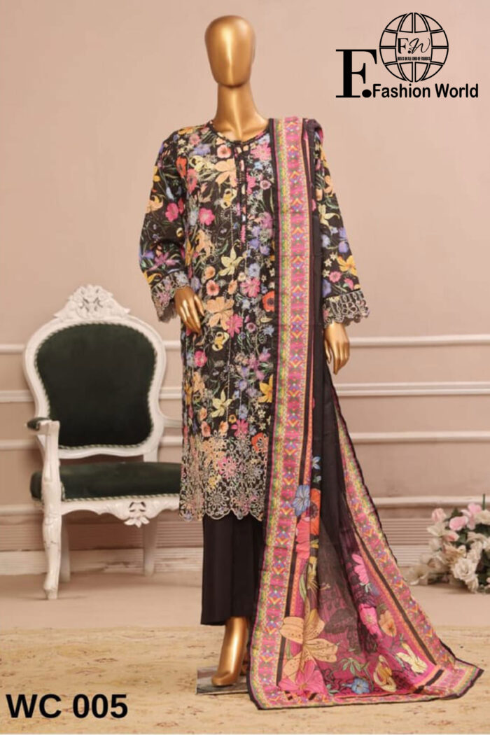 Exclusive Embroidered Lawn 3 PC Collection