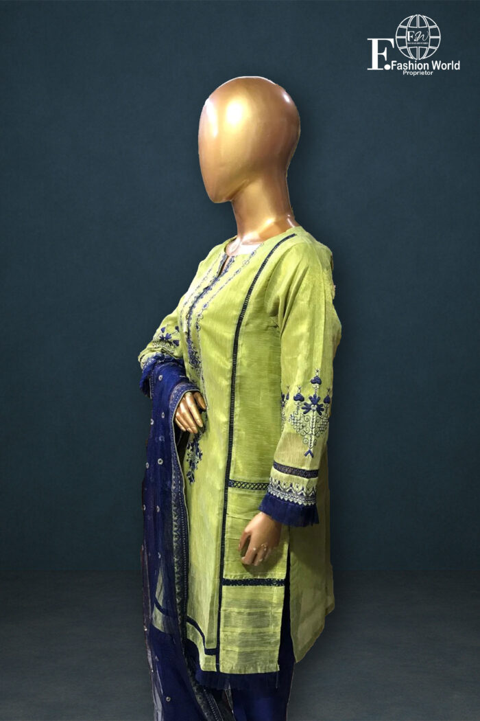 Stitched 3 Piece Fancy Zari