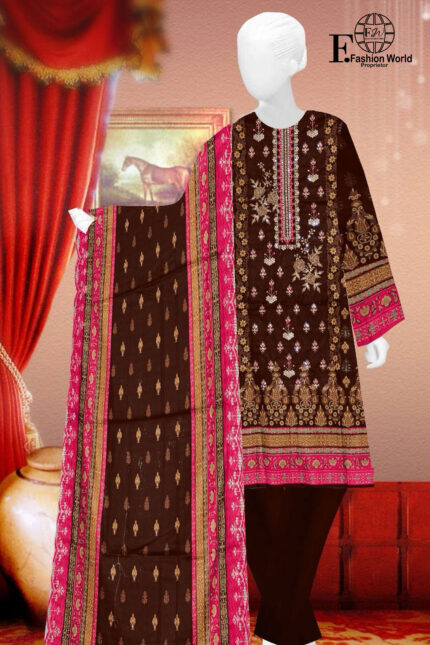 Unstitched 3 Piece Printed Collection