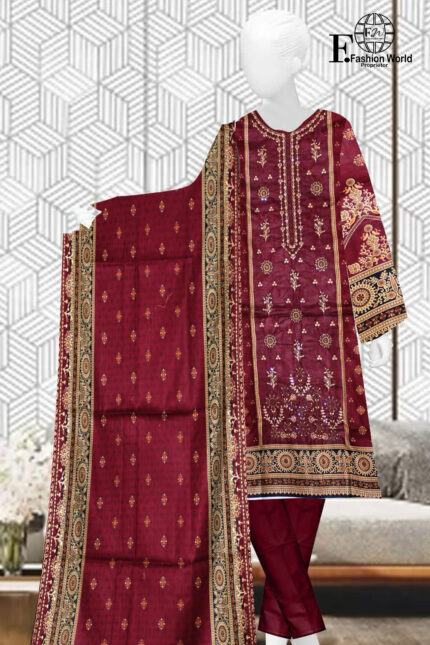 Unstitched 3 Piece Printed Collection