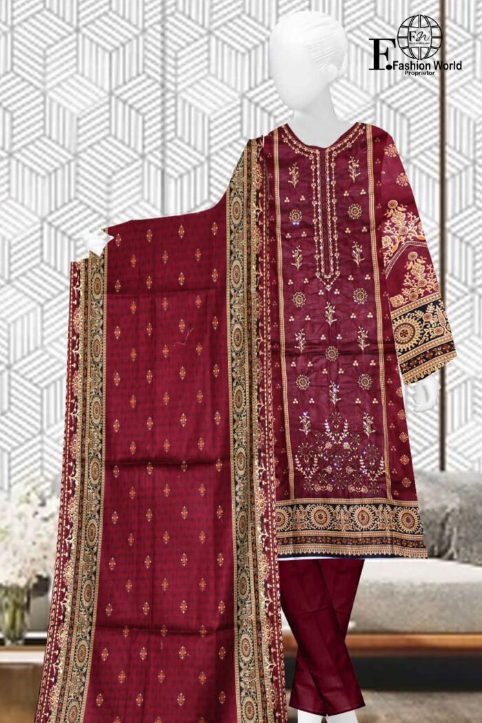 Unstitched 3 Piece Printed Collection