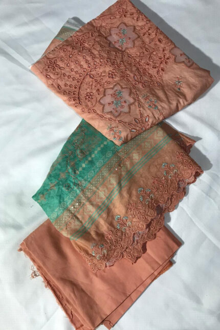 Unstitched 3 Piece Embroidery Lawn Cutwork Dupatta