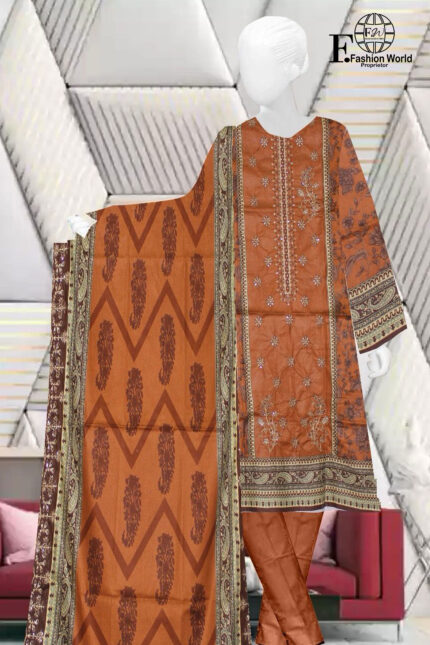 Unstitched 3 Piece Printed Collection