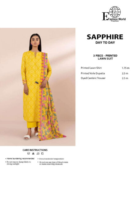 Unstitched 3 Piece Printed Lawn