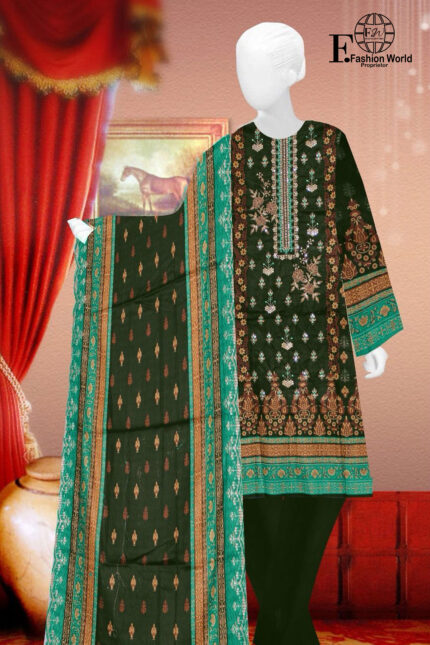 Unstitched 3 Piece Printed Collection