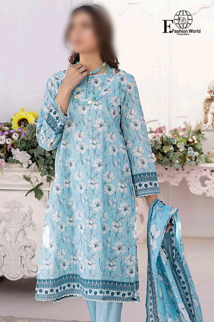 Unstitched 3 Piece Printed Lawn Collection