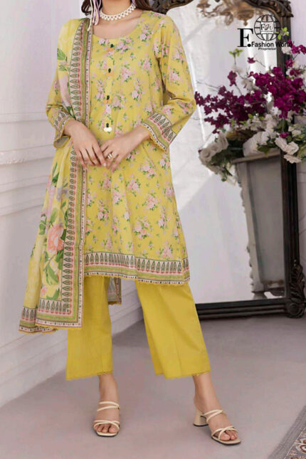 Unstitched 3 Piece Printed Lawn Collection