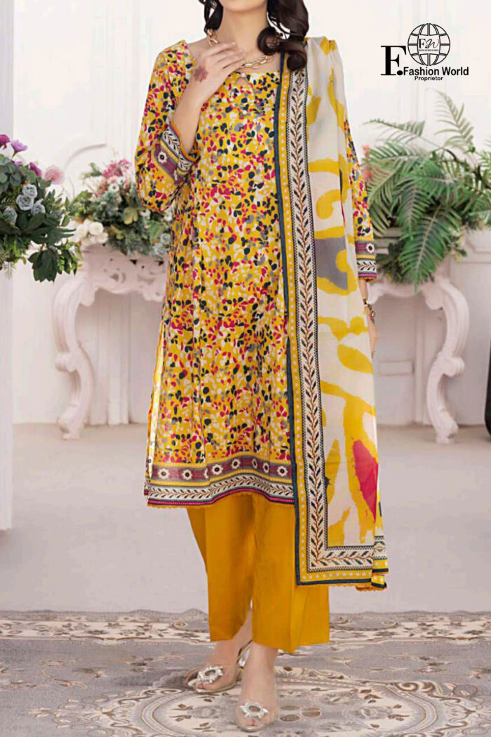 Unstitched 3 Piece Printed Lawn Collection