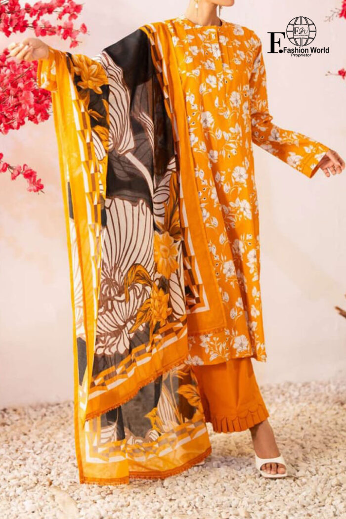 Unstitched 3 Piece Bana Dora Printed Lawn Collection