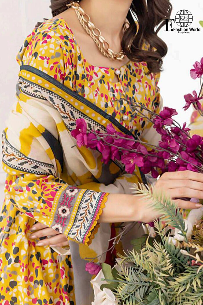 Unstitched 3 Piece Printed Lawn Collection