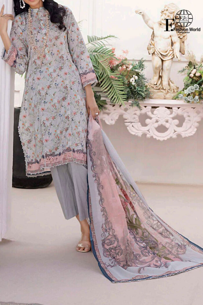 Unstitched 3 Piece Printed Lawn Collection