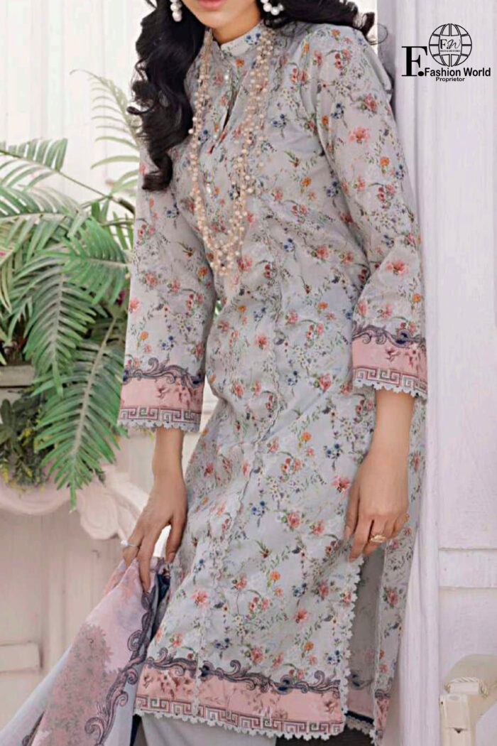 Unstitched 3 Piece Printed Lawn Collection