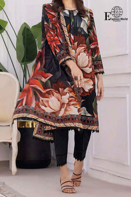 Unstitched 3 Piece Printed Lawn Collection