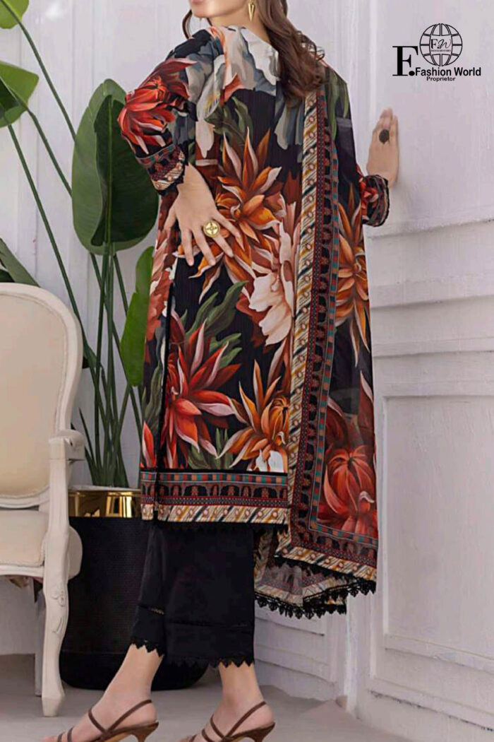 Unstitched 3 Piece Printed Lawn Collection