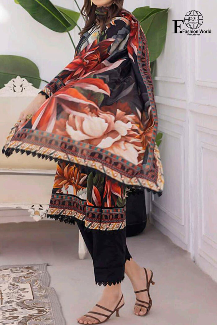 Unstitched 3 Piece Printed Lawn Collection