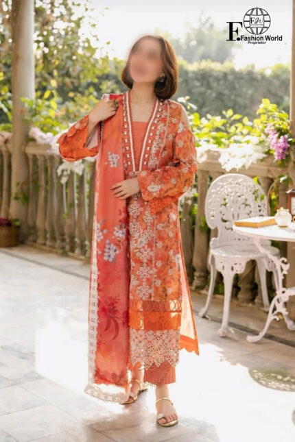 Unstitched 3 Piece Asfa & Nabeel Embroidered Collection