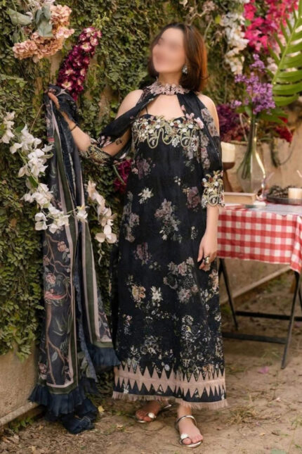 Unstitched 3 Piece Asfa & Nabeel Embroidered Collection