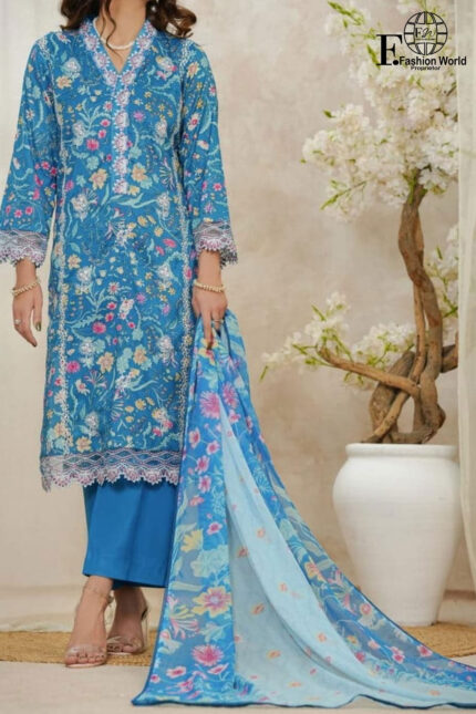 Unstitched 3 Piece Afrozeh Embroidered Collection