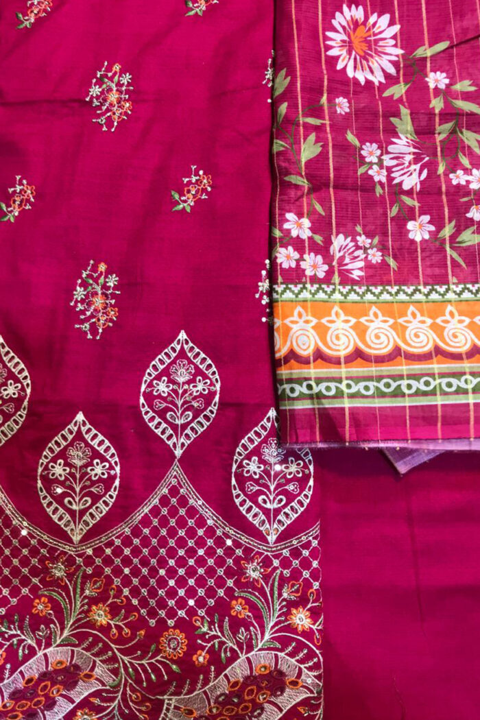 Unstitched 3 Piece Binsaeed Embroidery Collection