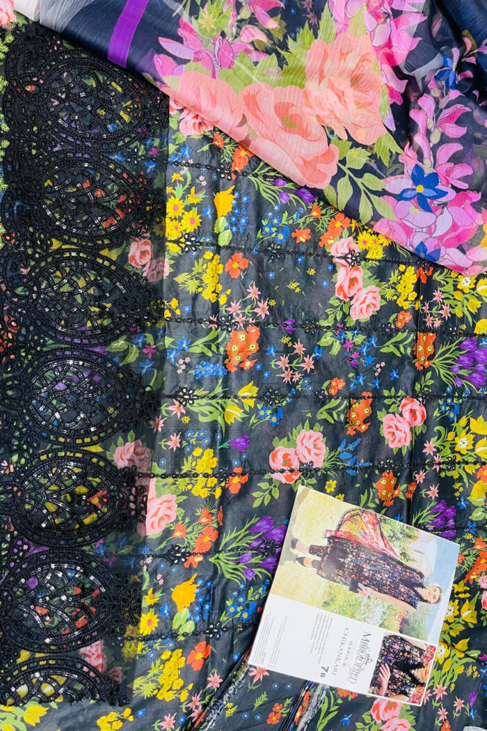 Unstitched 3 Piece Maria.b ChikanKari Collection