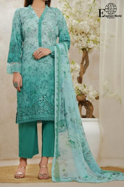 Unstitched 3 Piece Afrozeh Embroidered Collection