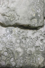 Unstitched 3 Piece Embroidery Bamber Shaffon Embroidery Dupatta
