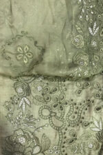 Unstitched 3 Piece Embroidery Bamber Shaffon Embroidery Dupatta