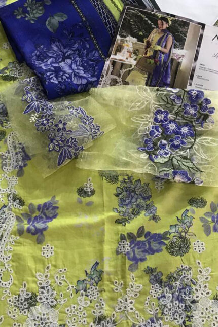Unstitched 3 Piece Asfa & Nabeel Embroidered Collection