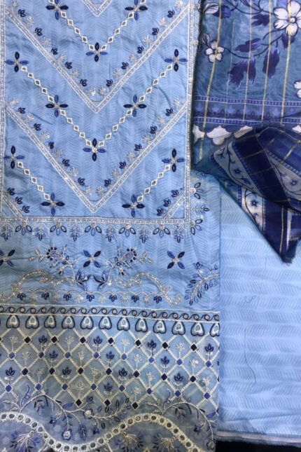 Unstitched 3 Piece Binsaeed Embroidery Collection