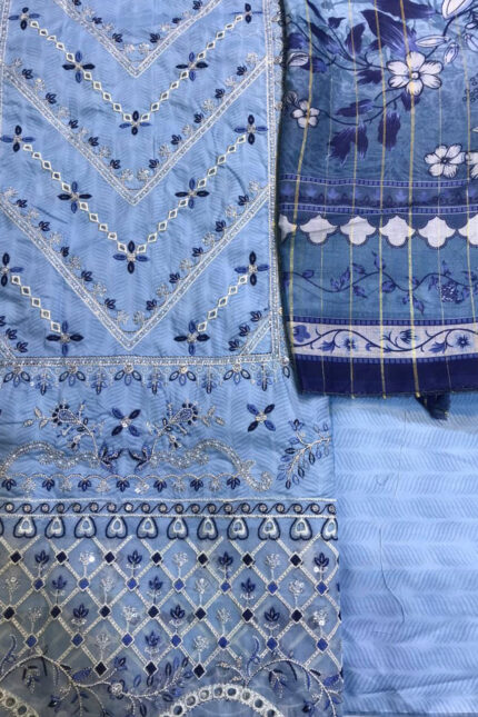 Unstitched 3 Piece Binsaeed Embroidery Collection