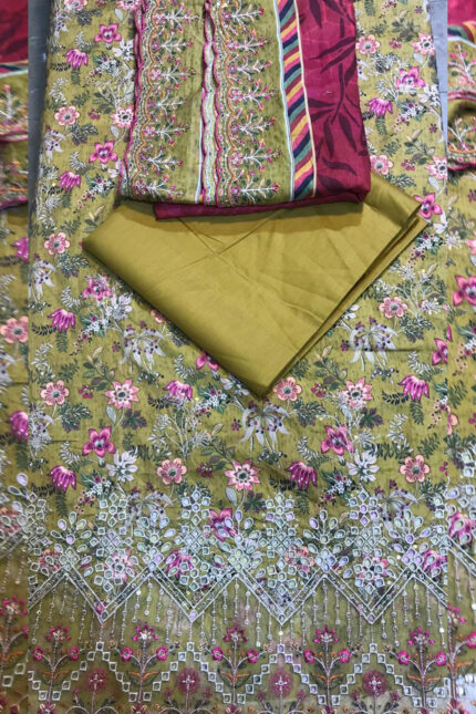 Unstitched 3 Piece Binsaeed Embroidery Collection