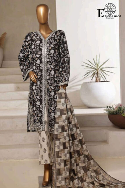 Exclusive Embroidered Lawn 3 PC Collection