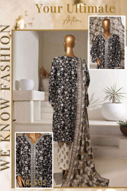 Exclusive Embroidered Lawn 3 PC Collection