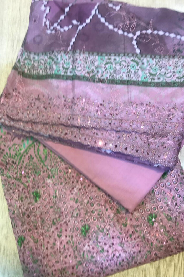 Unstitched 3 Piece Embroidered Cutwork Lawn Dupatta