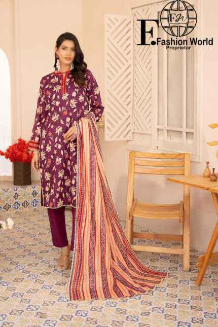 Unstitched Printed – 3 Piece