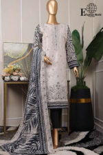Unstitched 3 Piece Embroidered Cutwork Lawn Dupatta